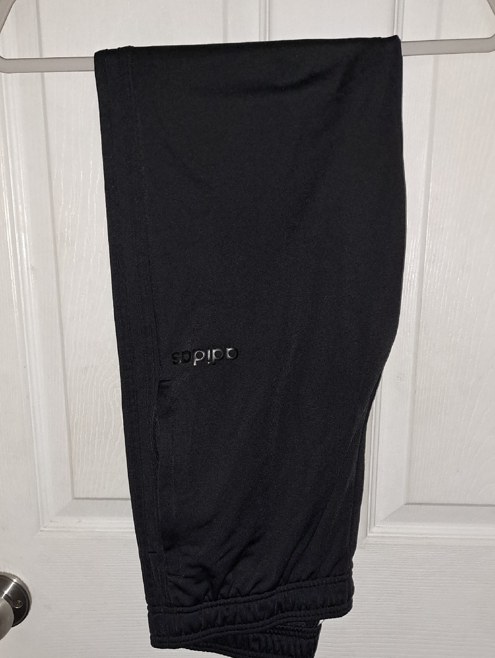 adidas Black Athletic Pants with Logo Tag